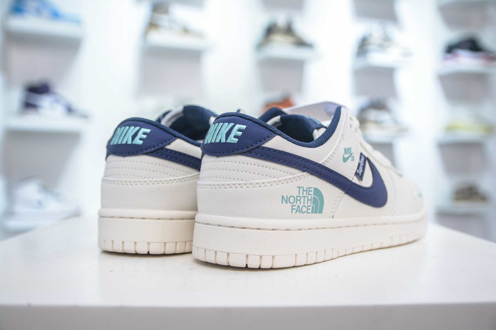 Nike SB Dunk Low x The North Face x Supreme SUP北面联名-白深蓝绿 XD1588-224