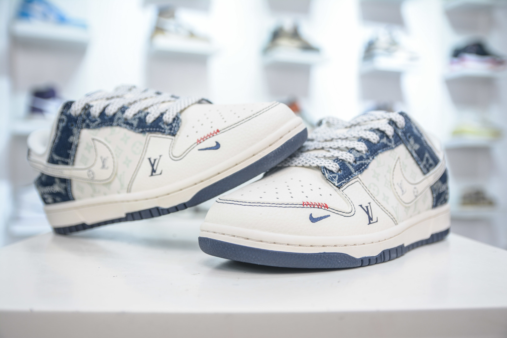 Nike SB Dunk Low x Louis Vuitton LV联名-白蓝牛仔 YX5066-375