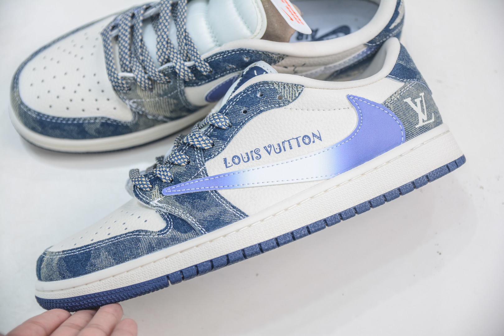 Air Jordan AJ1 Low X Louis Vuitton 低帮联名LV-沁蓝牛仔 XQ1979-002