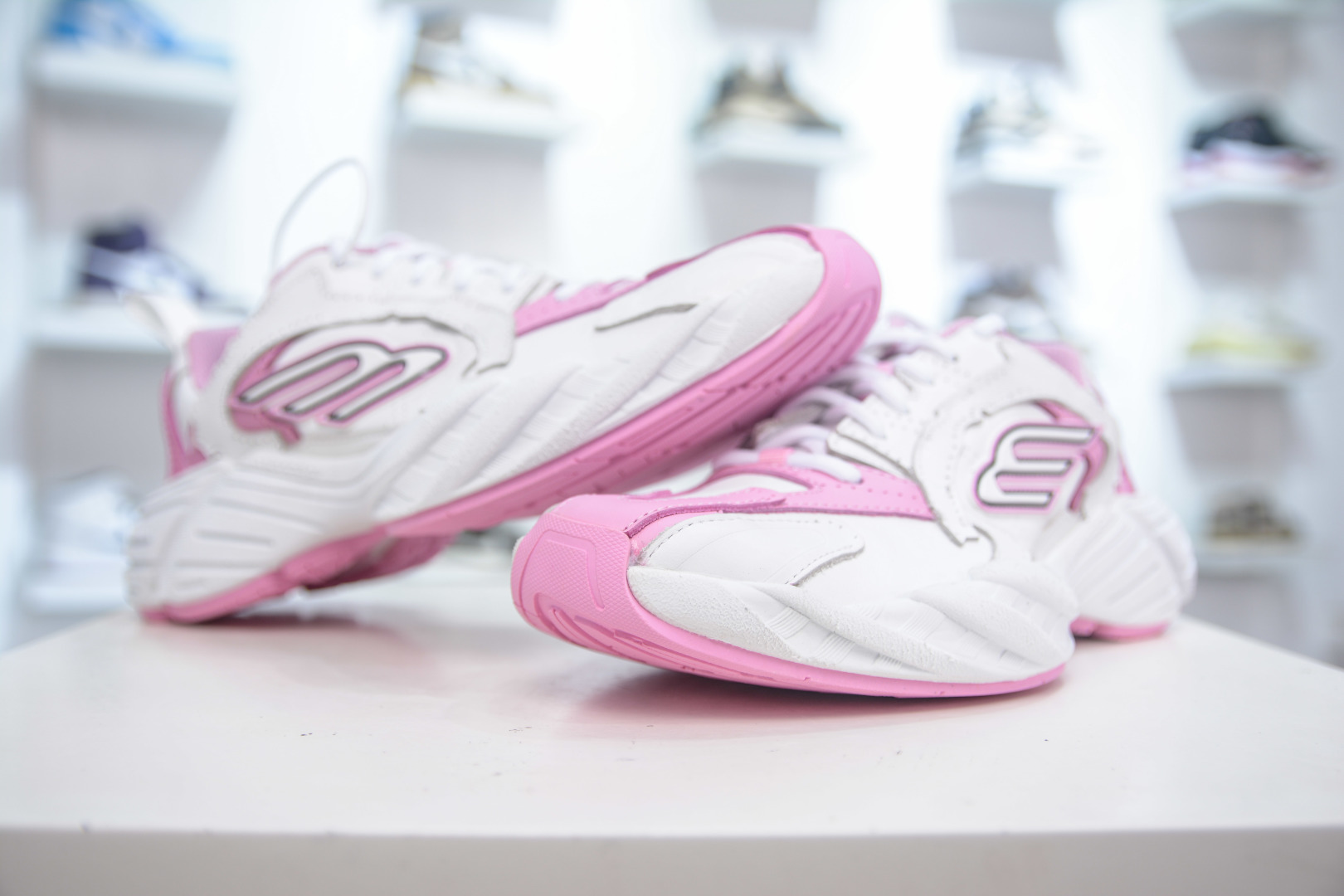 Skechers Women's D'Lites - White/Pink Chunky Sneakers, Comfortable and Stylish 4 cmp i1752850938912 8393 0 3