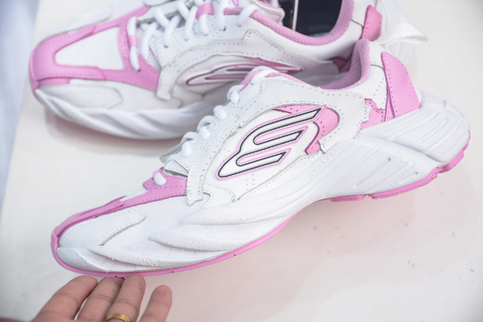 Skechers Women's D'Lites - White/Pink Chunky Sneakers, Comfortable and Stylish 7 cmp i1752850940060 100 0 6