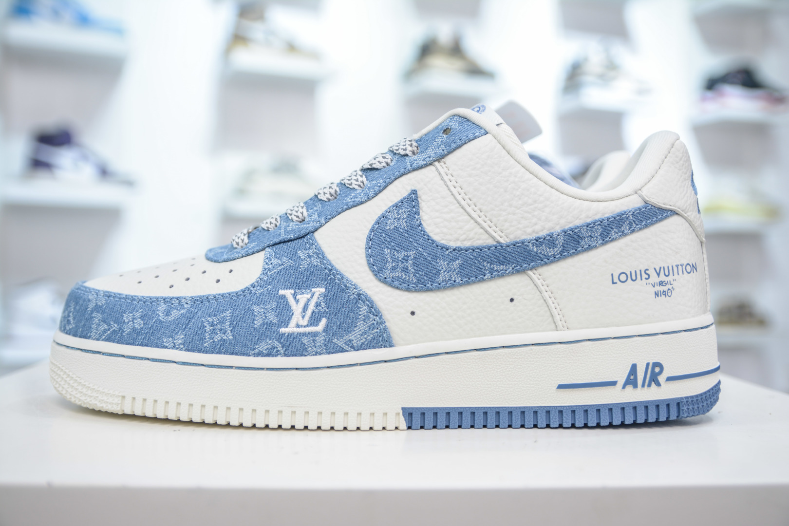 Louis Vuittx NIke Air Force 1 LV联名-白蓝牛仔布 SC0601-555