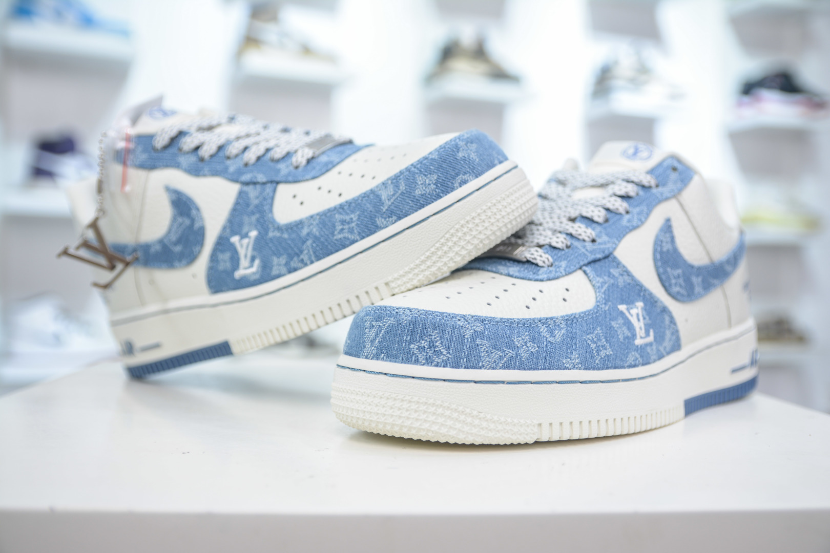 Louis Vuittx NIke Air Force 1 LV联名-白蓝牛仔布 SC0601-555