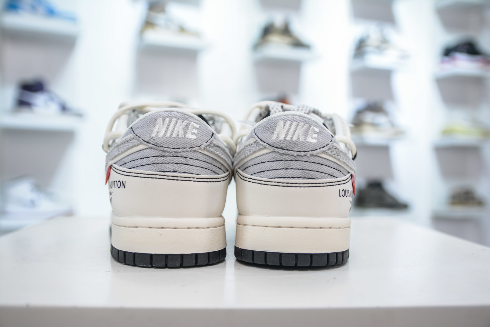 Nike SB Dunk Low x Louis VuittLV联名-白灰布勾绑带 YX5066-379