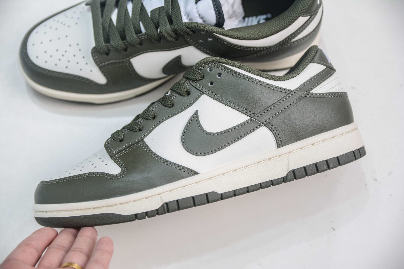 Nike Dunk Low Olive Green Premium Leather Sneakers HF5441-102 7 cmp i1753104937735 2627 0 6