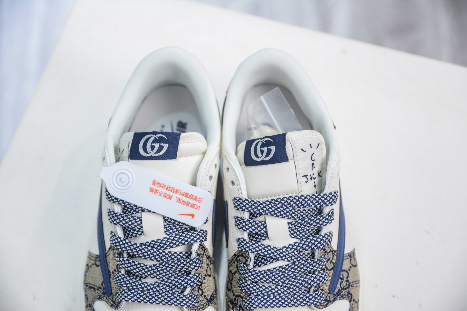 Travis Scott x Nike Air Jordan 1 Low Gucci Custom Shoes - White Blue Red 8 cmp i1753368134641 5662 0 7