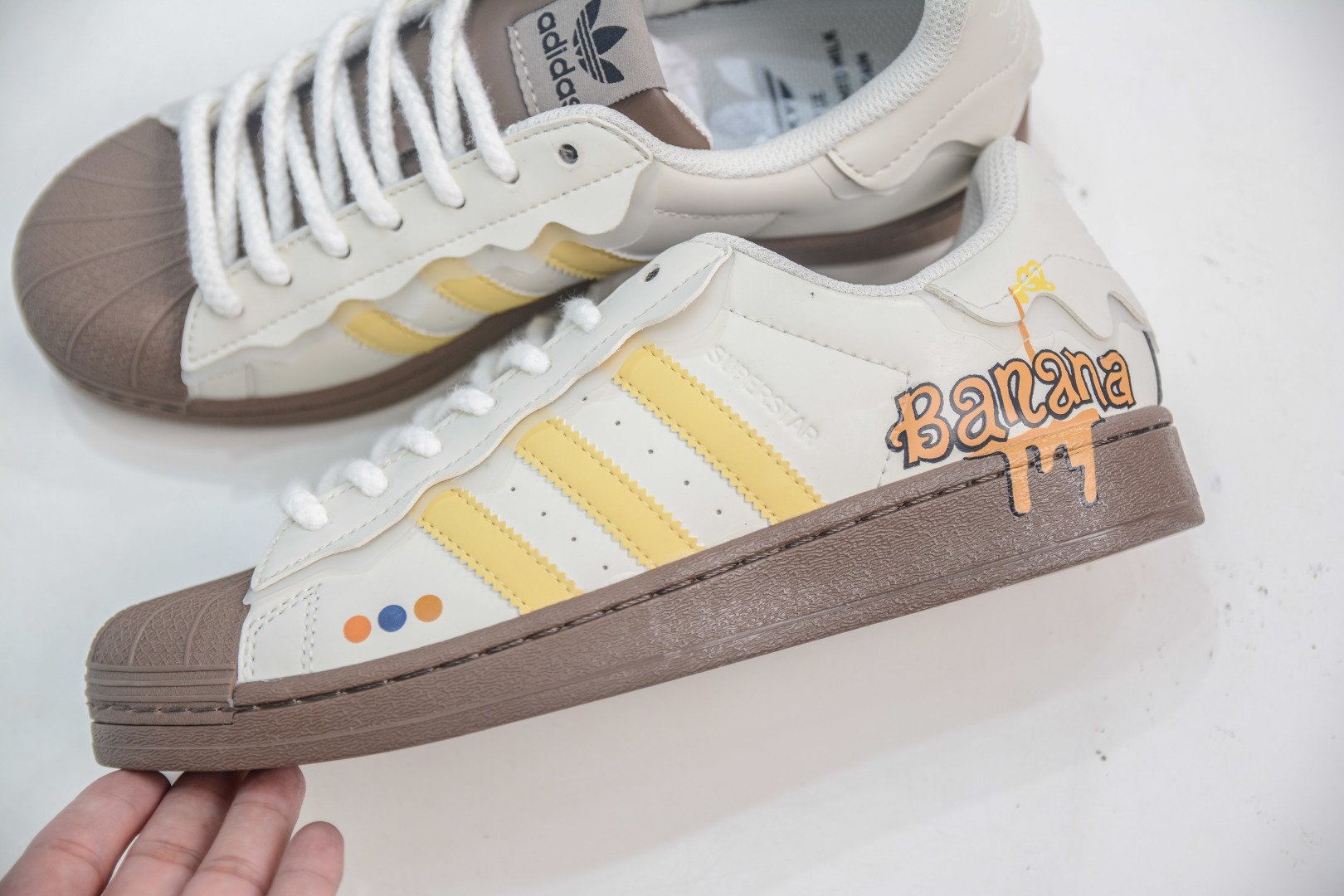 Adidas Originals Superstar Banana Graffiti Sneakers - GW4440, Leather Upper 8 cmp i1753456395768 6039 0 6