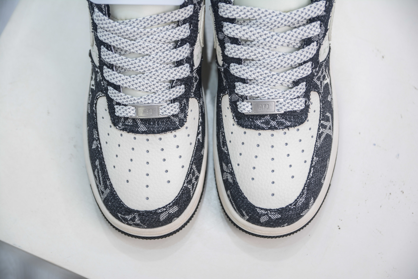 Nike Air Force 1 Low x Louis Vuitton Denim Sneakers - Black and White 9 cmp i1753456608393 5362 0 8