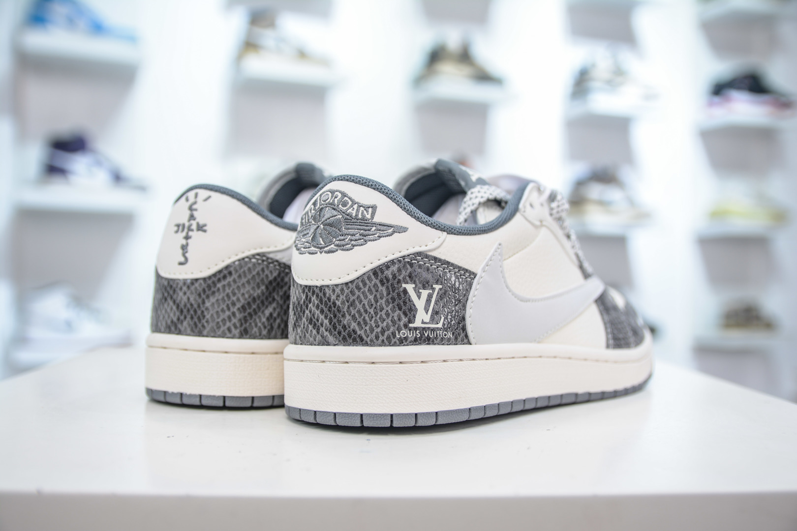 TS x Air Jordan x Louis Vuitton AJ1 Low - Snake Print Sneakers 6 cmp i1753456711657 4192 0 5