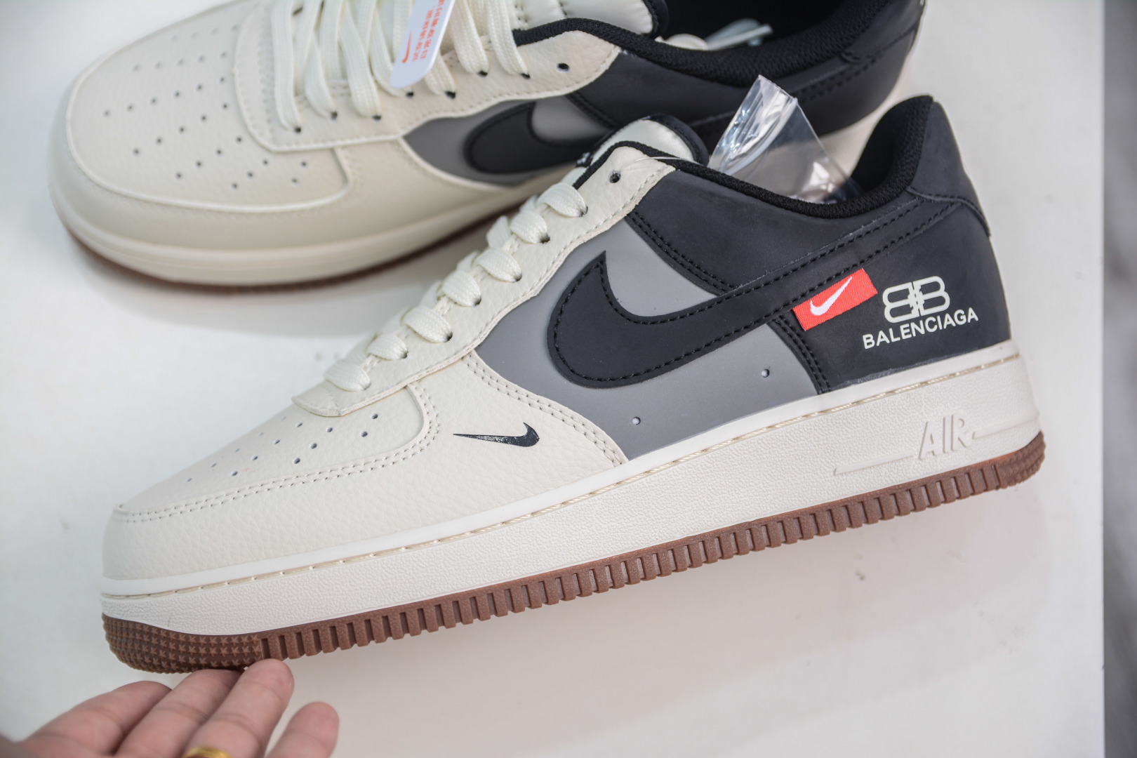 Nike Air Force 1 Low 07 x Balenciaga 巴黎世家联名-白灰黑生胶 HJ3318-005