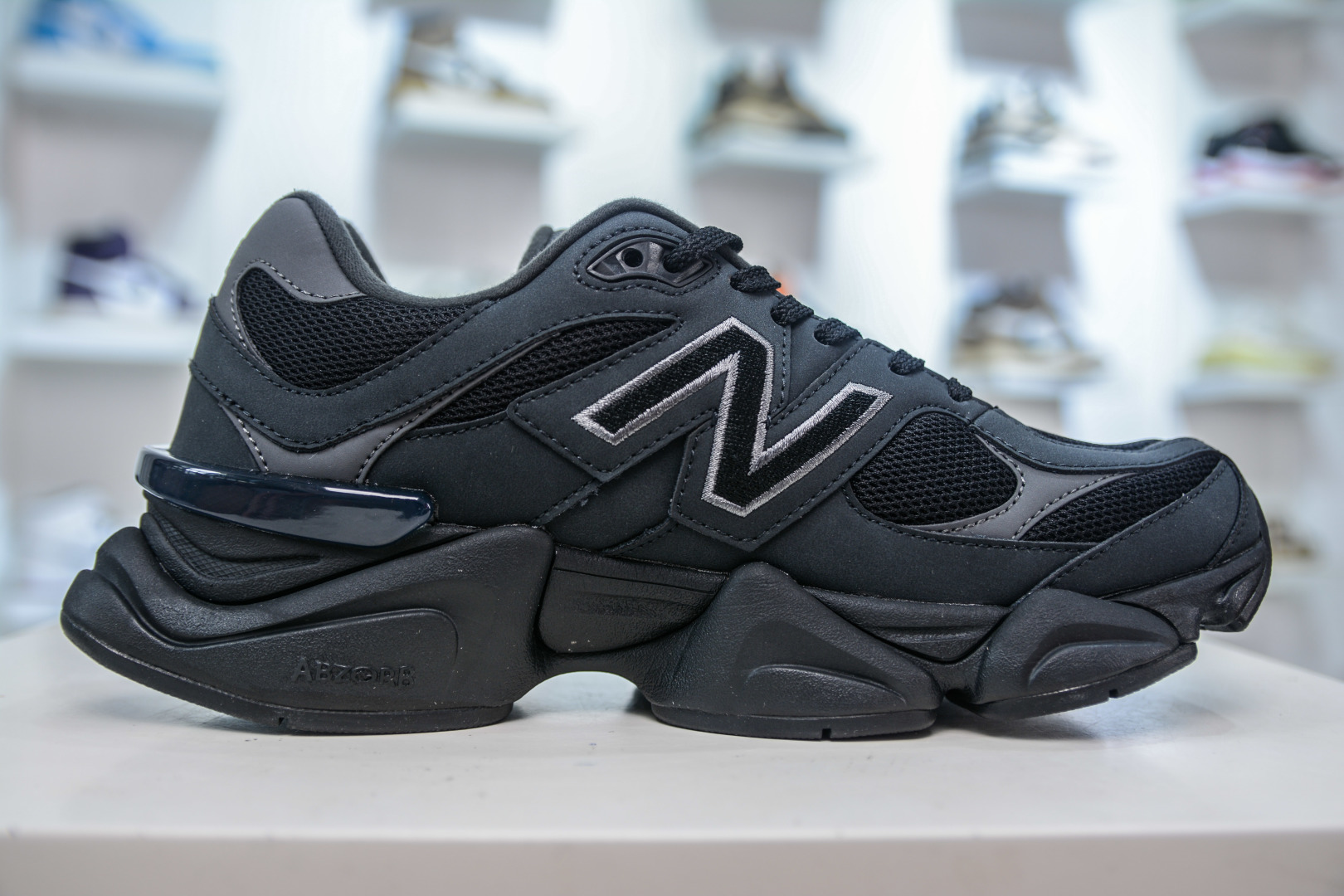 AY版纯原 New Balance NB9060系列 黑色 新百伦绒面革网布经典百搭防滑耐磨透气低帮生活休闲鞋 U9060ZGE