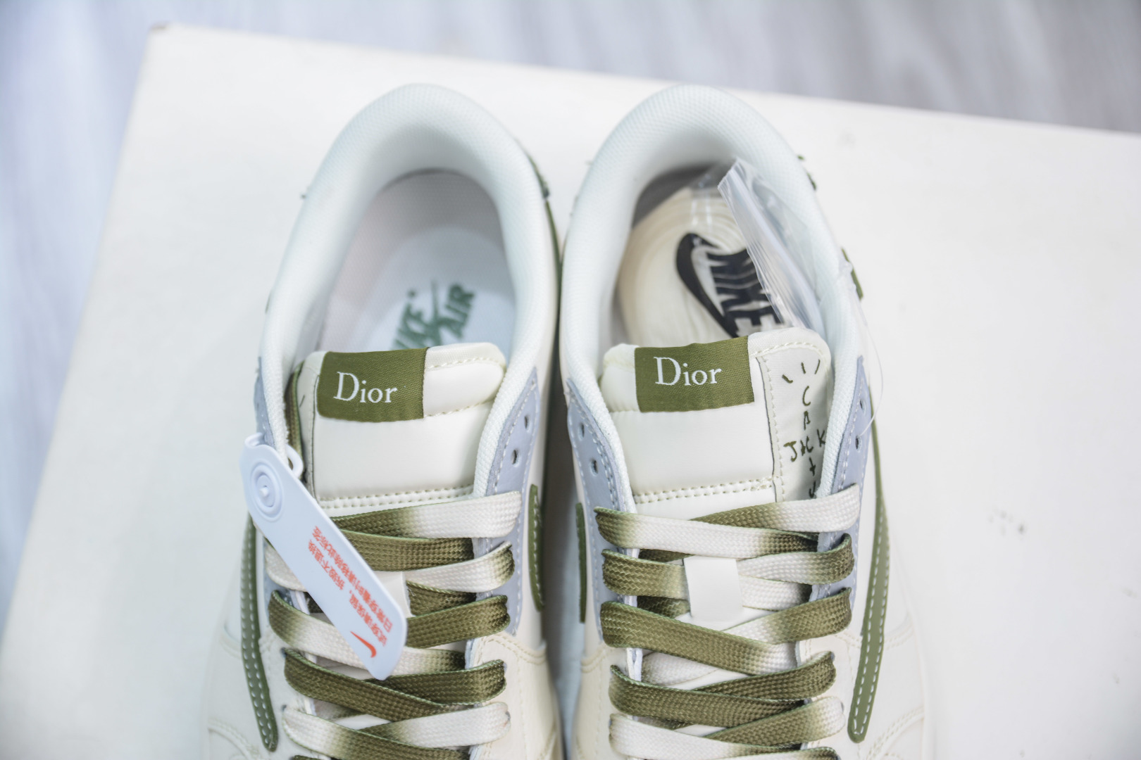 TS x Air Jordan 1 Low x Dior - Grey Green Low-Top Sneakers 8 cmp i1753627460122 1133 0 7