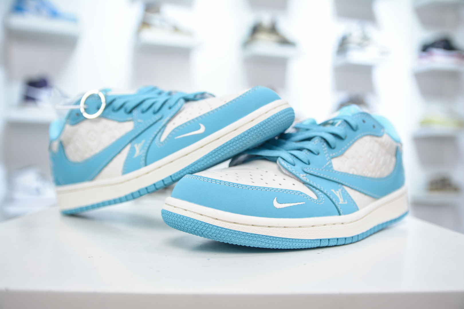TS x Air Jordan 1 Low Louis Vuitton 'Day Blue' - Premium Leather Sneaker 4 cmp i1753627517900 18 0 3