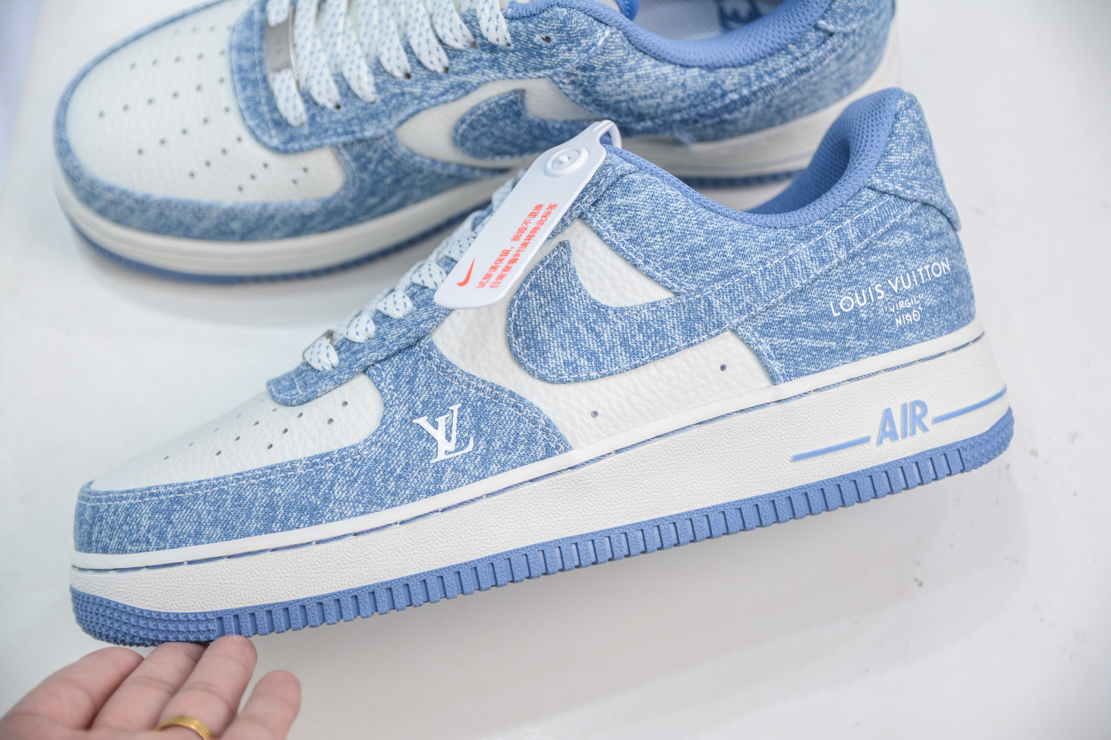 Nike Air Force 1 Low 07 x Louis Vuitton Denim Sneakers - Blue/White 8 cmp i1753628684475 4423 0 6