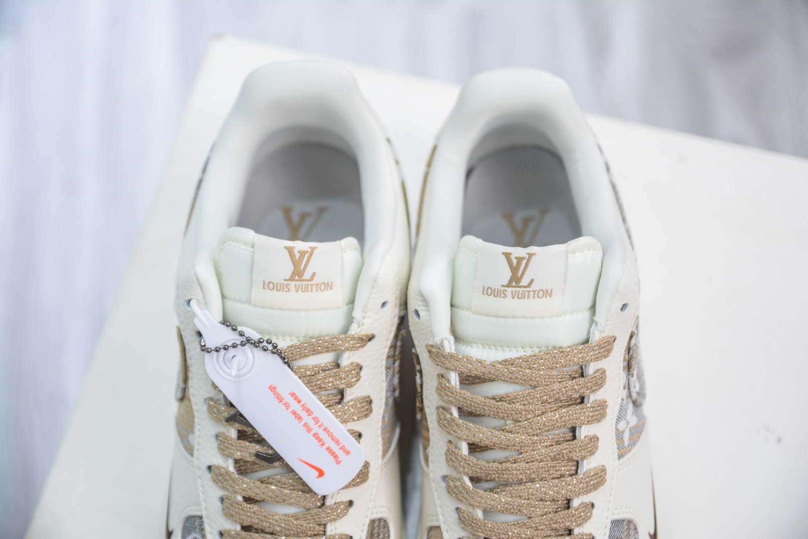 Nike Air Force 1 Low 07 x Louis VuittLV联名-米白黄牛仔印花 DK0798-002