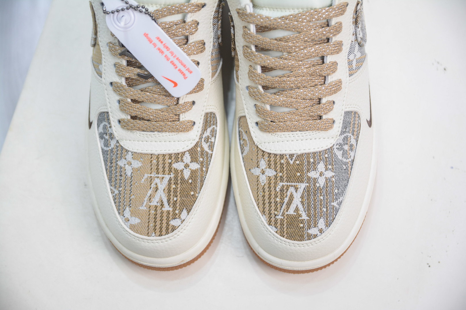 Nike Air Force 1 Low 07 x Louis VuittLV联名-米白黄牛仔印花 DK0798-002