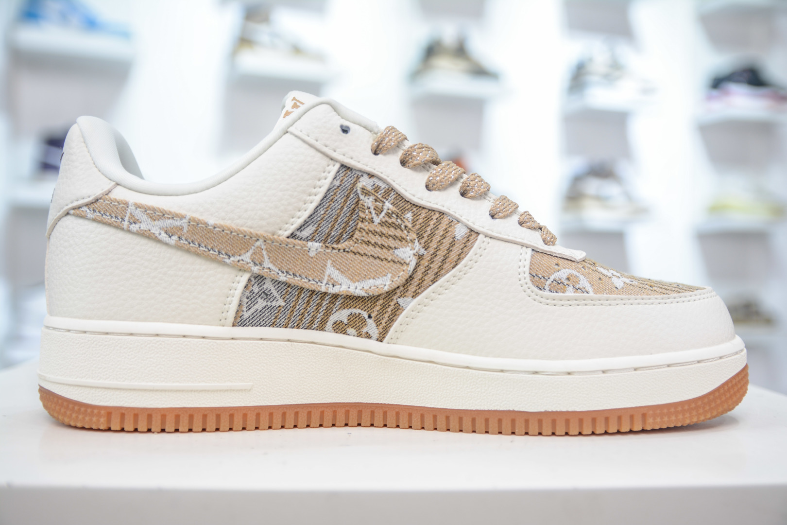 Nike Air Force 1 Low 07 x Louis VuittLV联名-米白黄牛仔印花 DK0798-002
