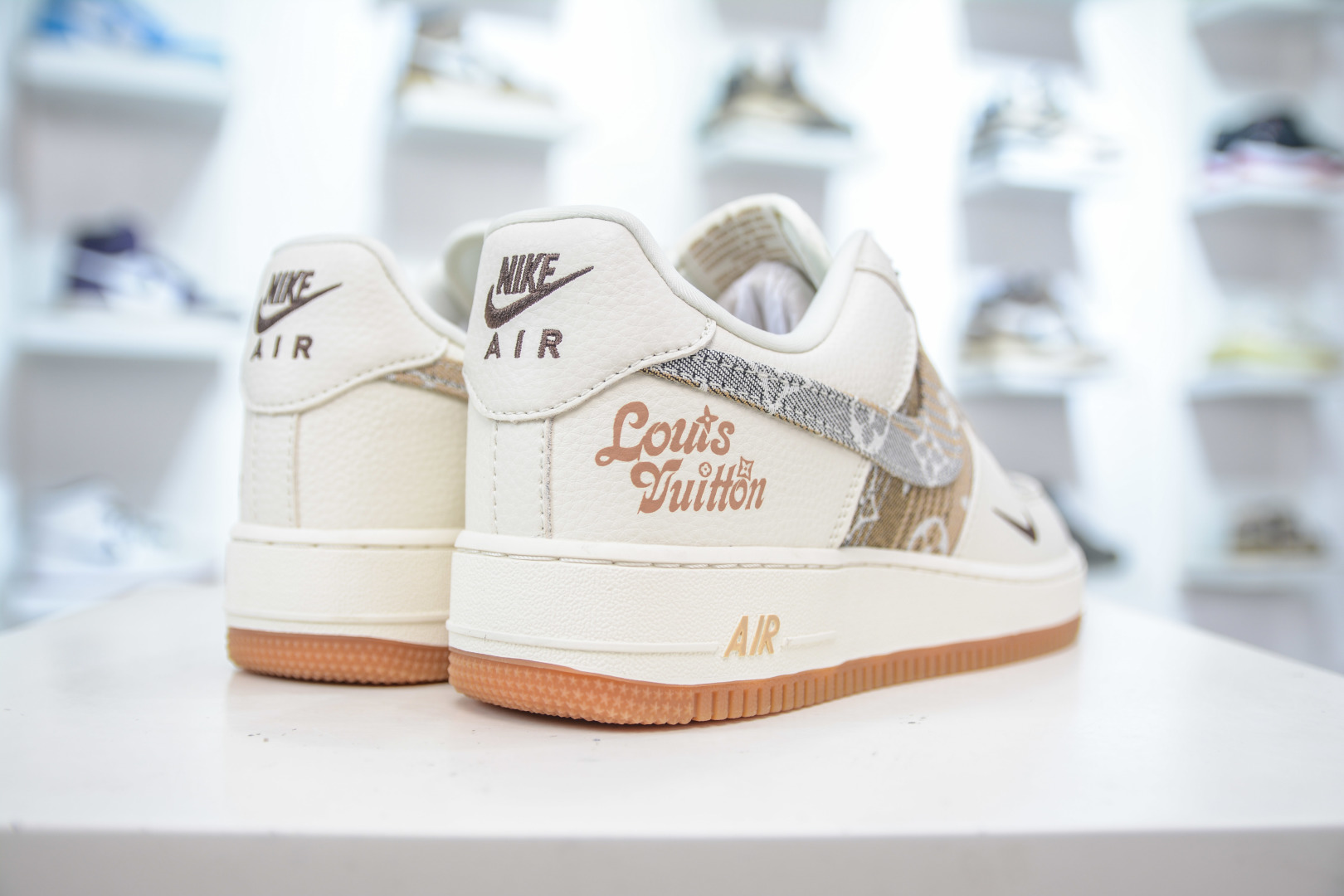 Nike Air Force 1 Low 07 x Louis VuittLV联名-米白黄牛仔印花 DK0798-002