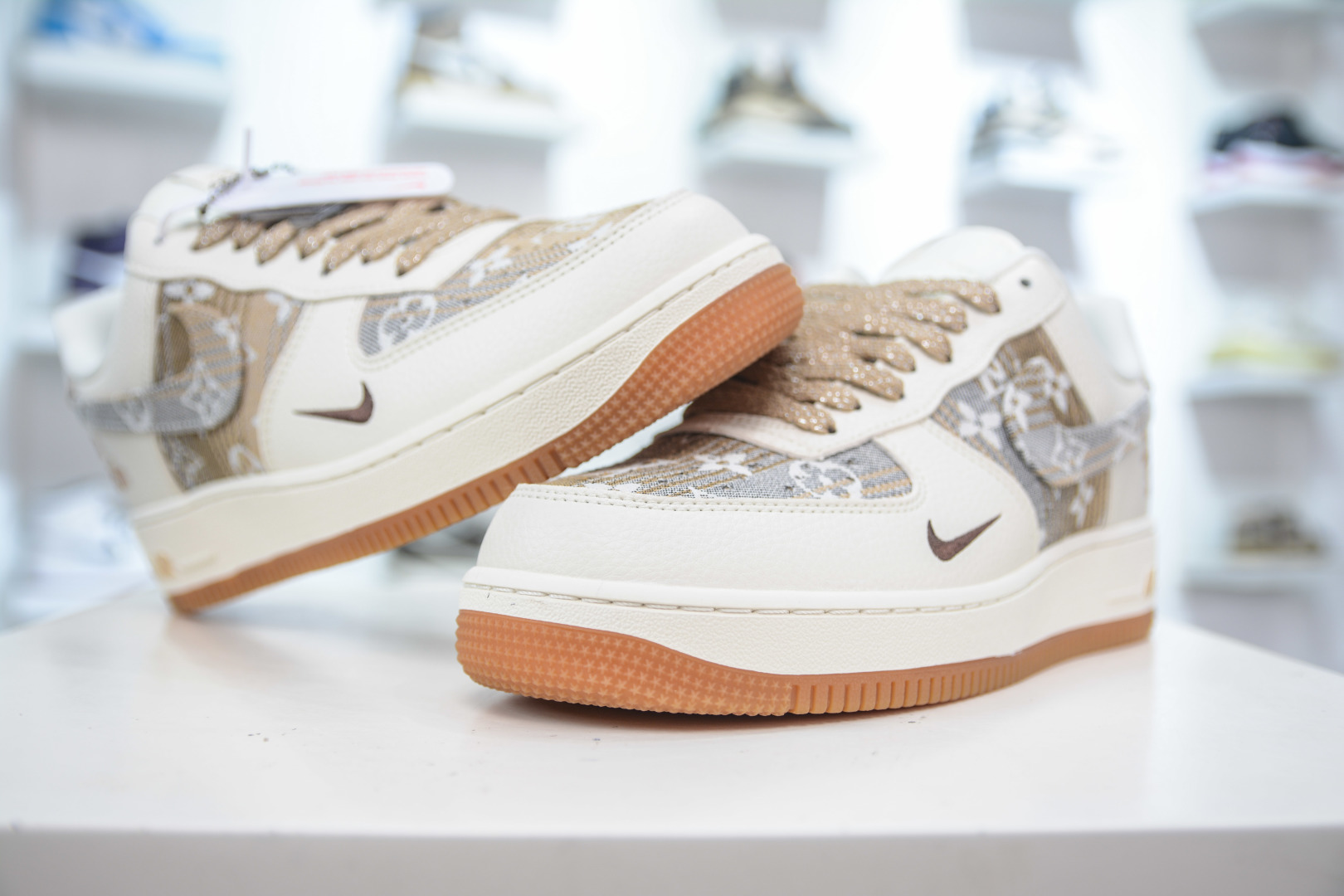 Nike Air Force 1 Low 07 x Louis VuittLV联名-米白黄牛仔印花 DK0798-002