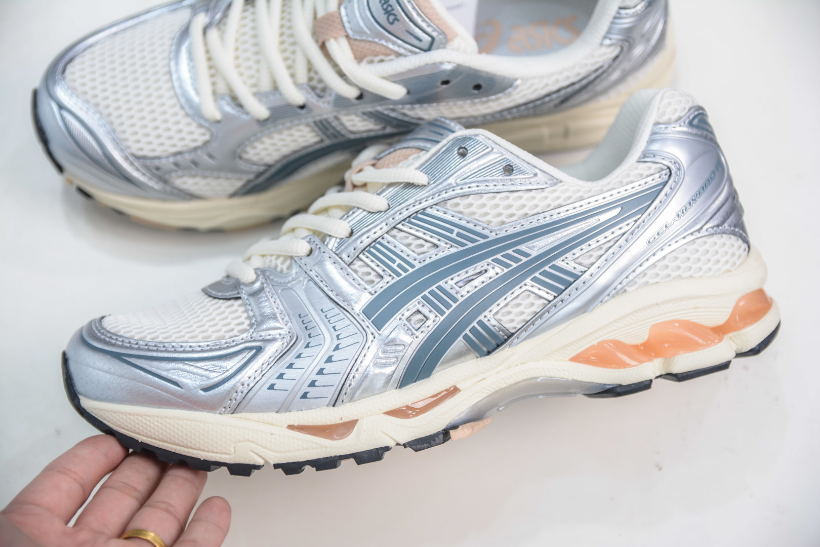 ASICS Gel-Kayano 14 Cream Denim Blue Lightweight Cushioned Running Shoes 8 cmp i1753629792104 3118 0 6