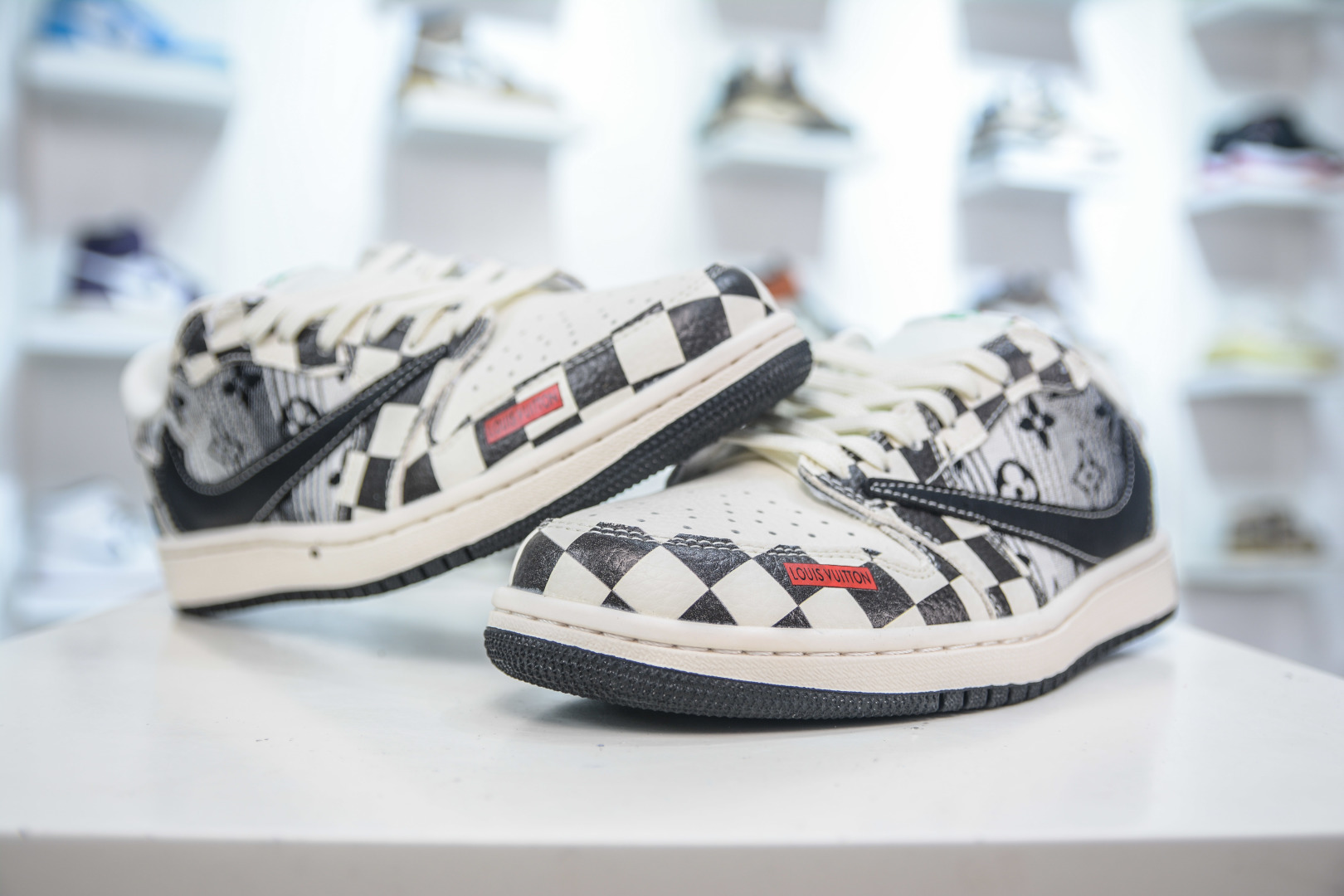Air Jordan 1 Low x Louis Vuitton Black and White Custom Sneakers 5 cmp i1753790841938 9953 0 3
