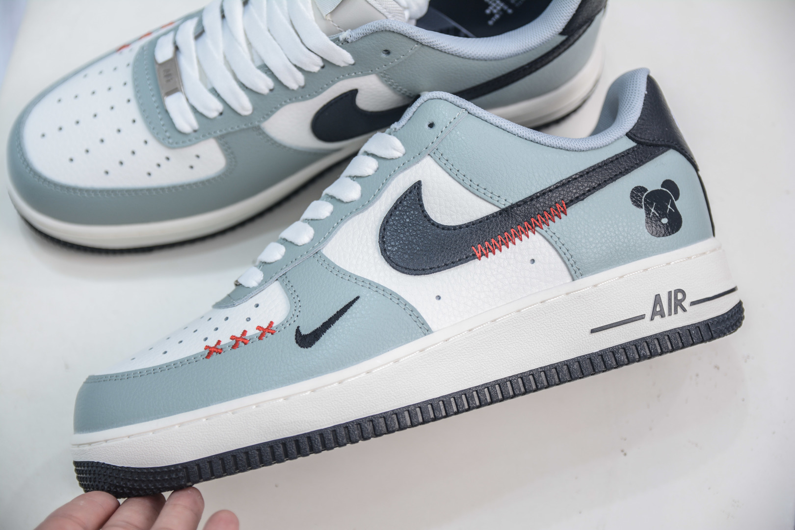 Nike Air Force 1 Low Violence Bear Collaboration White Gray Black Sneakers 8 cmp i1753791471945 5777 0 6