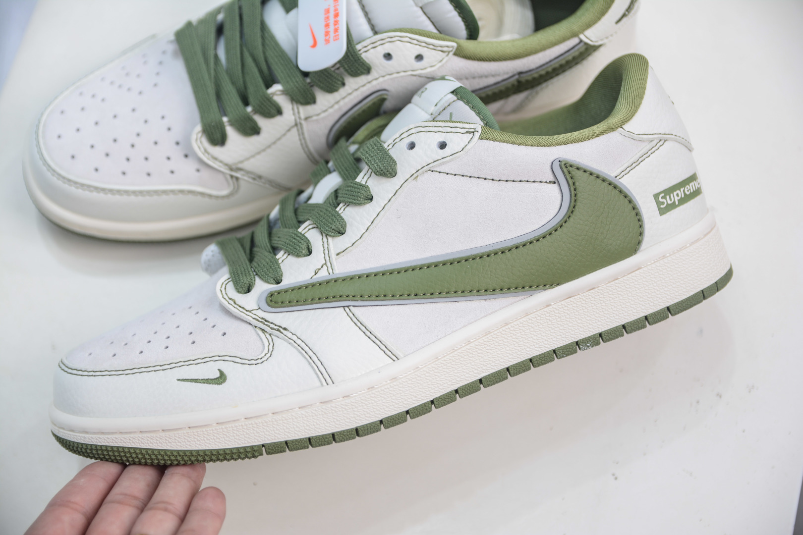 Travis Scott x Nike Air Jordan 1 Low Supreme White/Green, Premium Quality Shoes 8 cmp i1753791823864 2282 0 6