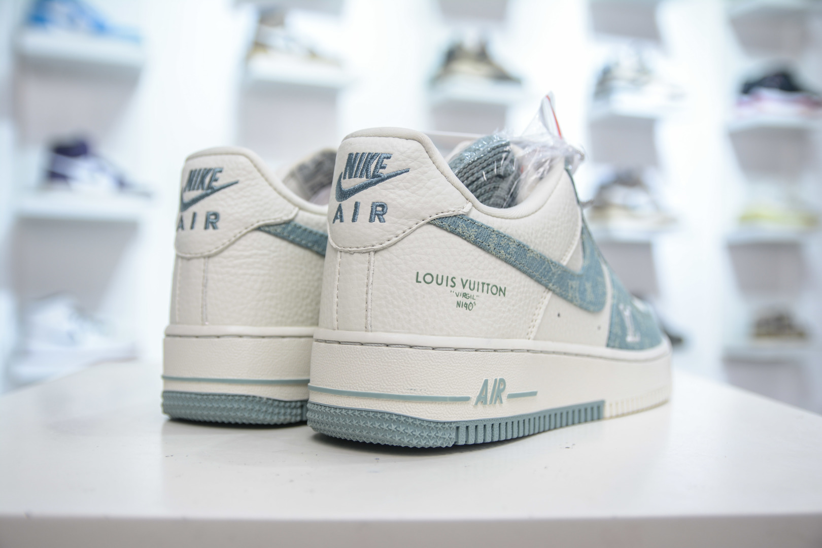 Nike Air Force 1 Low x Louis Vuitton White Denim Collaboration Sneakers 7 cmp i1753886048378 5093 0 5
