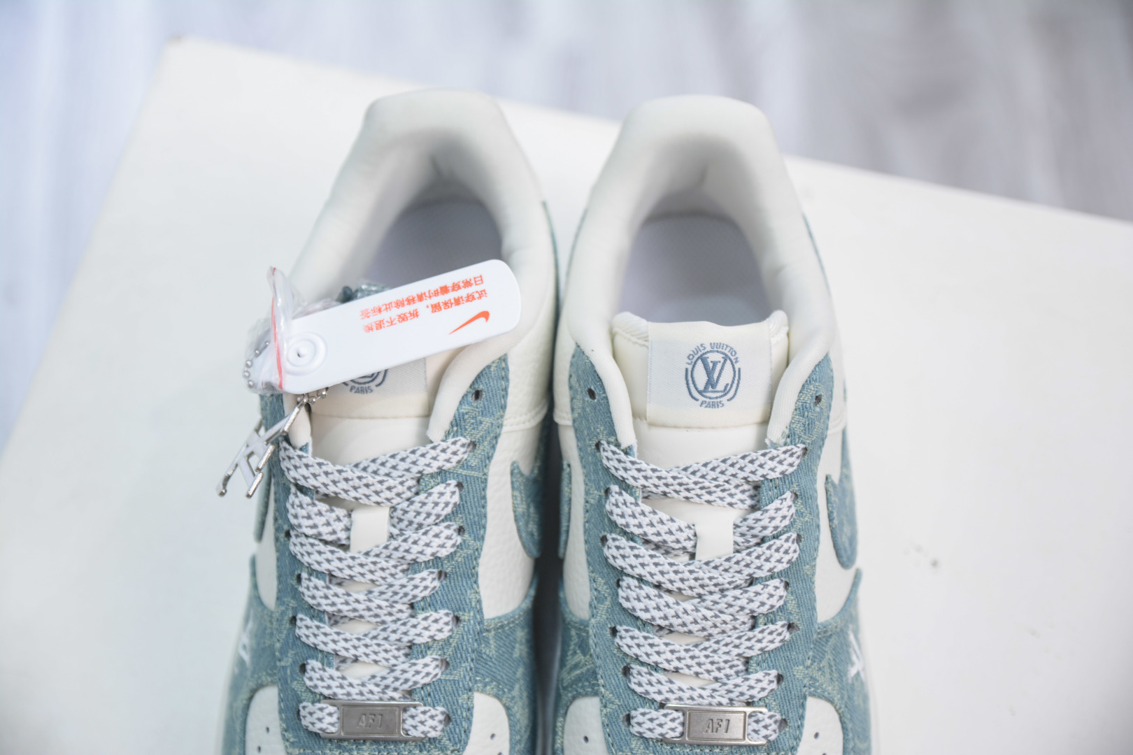 Nike Air Force 1 Low x Louis Vuitton White Denim Collaboration Sneakers 9 cmp i1753886048983 3943 0 7
