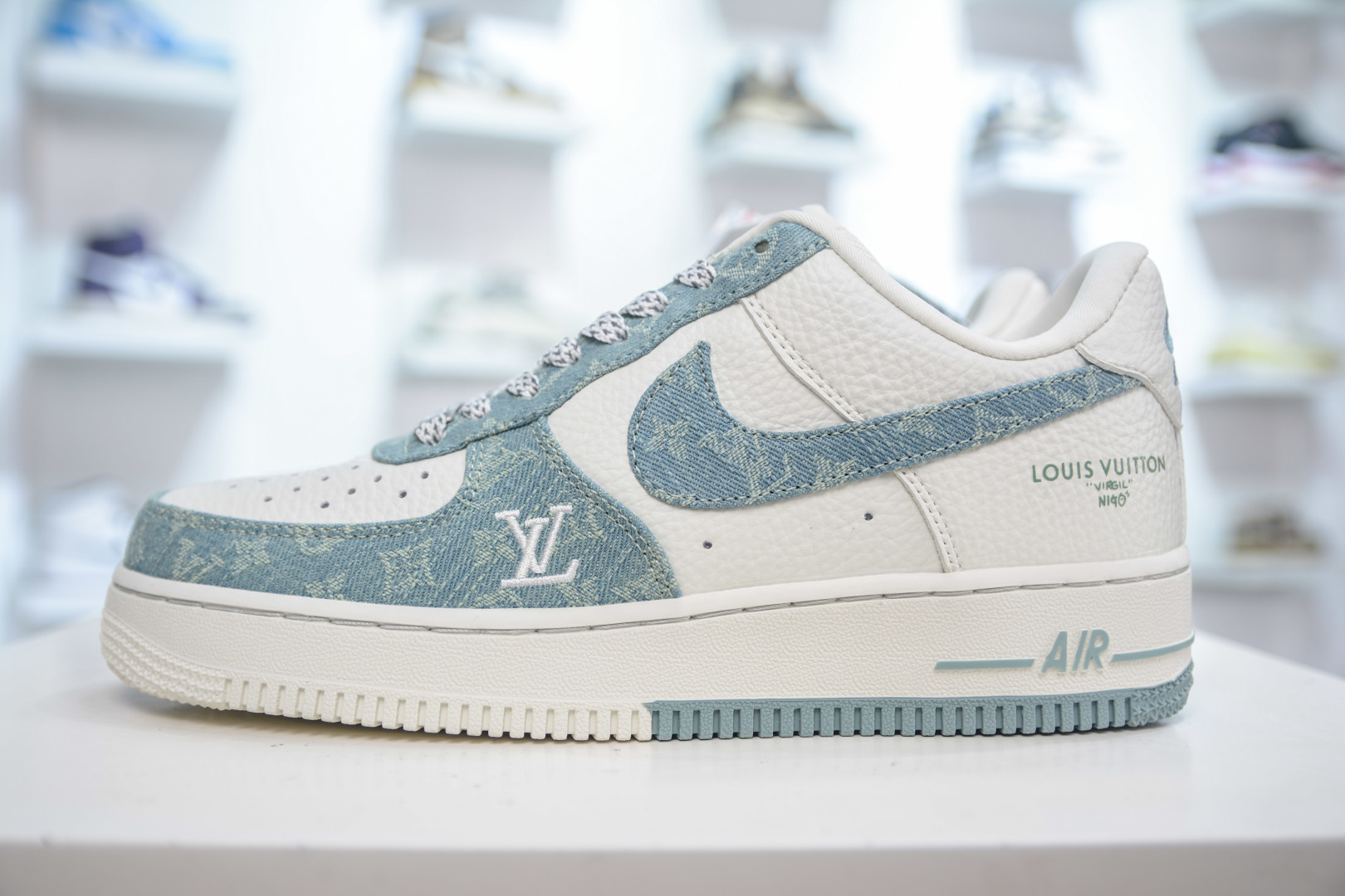 Nike Air Force 1 Low x Louis Vuitton White Denim Collaboration Sneakers 2 cmp i1753886048983 42 0 0