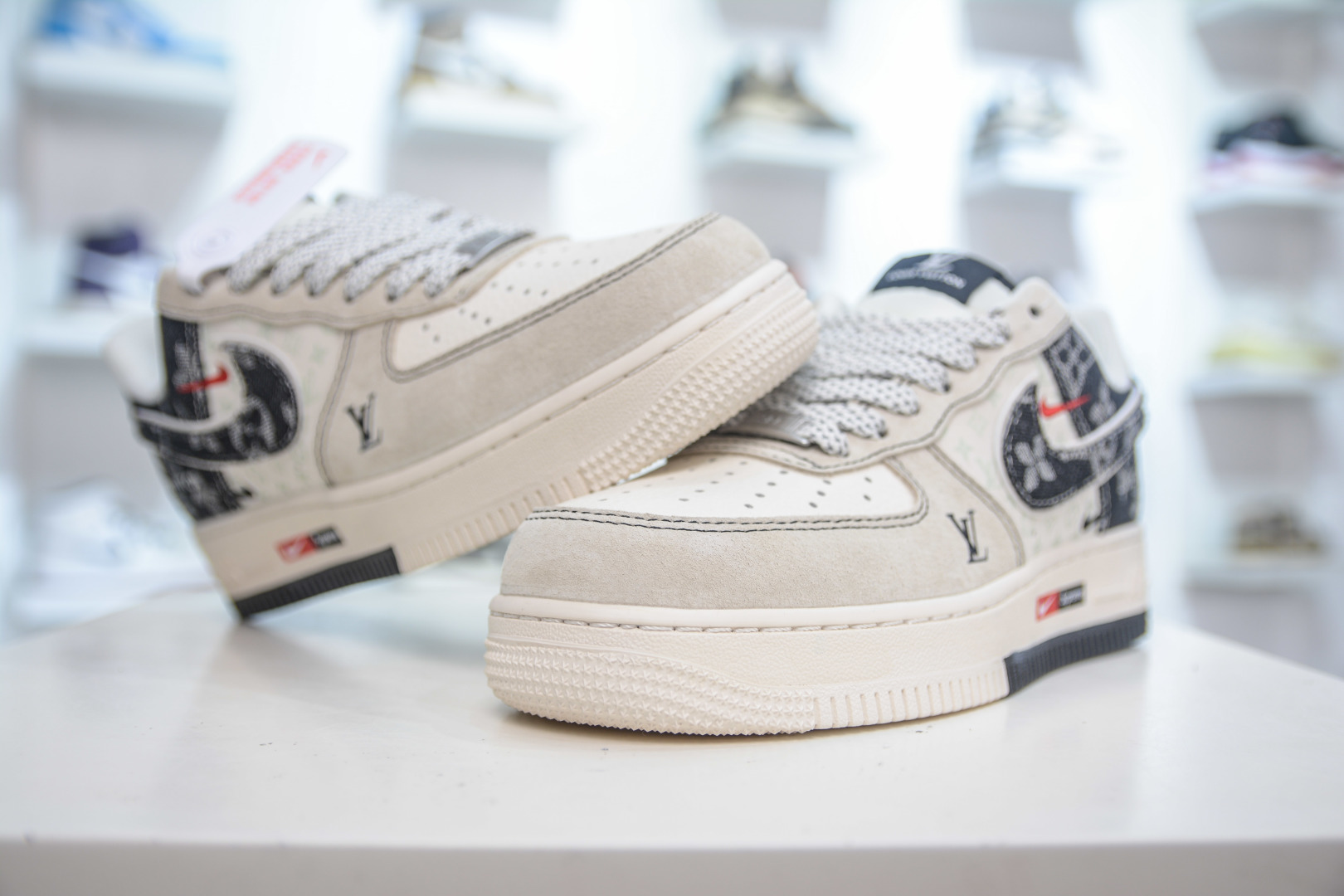 Nike Air Force 1 Low x Louis Vuitton Collab - Grey, White & Black Denim 5 cmp i1753886094185 3081 0 3