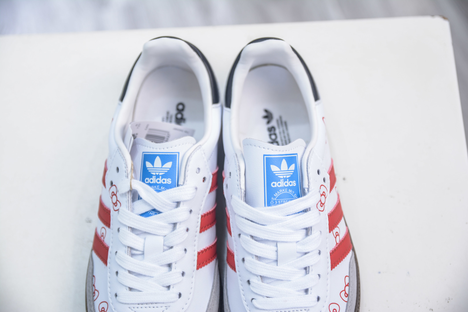 Adidas Originals Samba OG Hello Kitty Sneakers White Red Cute Cat B75806 8 cmp i1753975383358 905 0 7