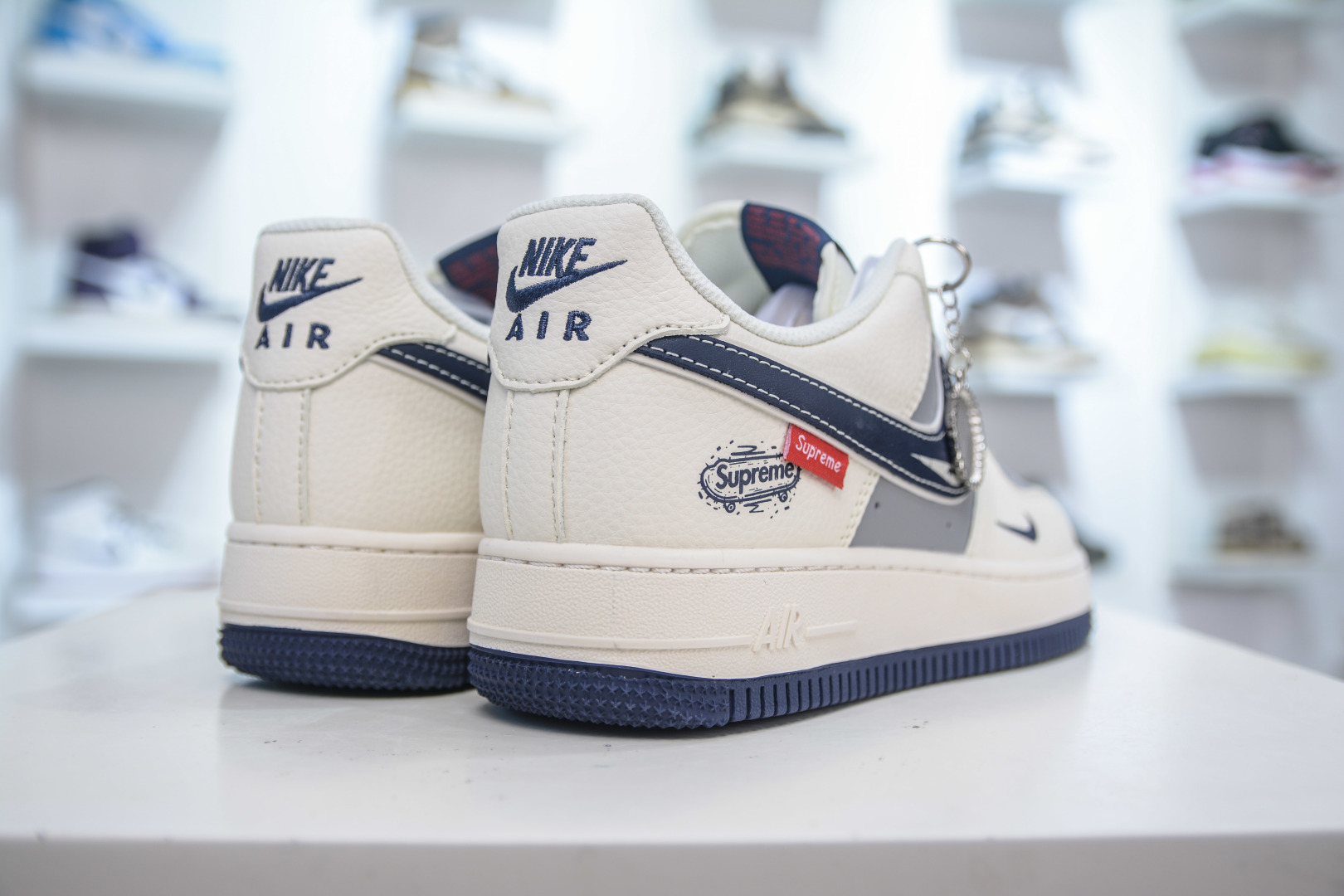 Supreme X Nike Air Force 1 Low White Grey Blue Men's Fashion Sneakers 7 cmp i1753976173281 6125 0 5