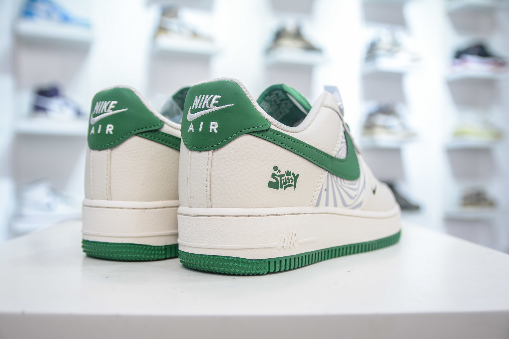Stussy x Nike Air Force 1 Low White Green Sneaker, HJ3318-001, All Sizes 6 cmp i1753976217240 3877 0 5