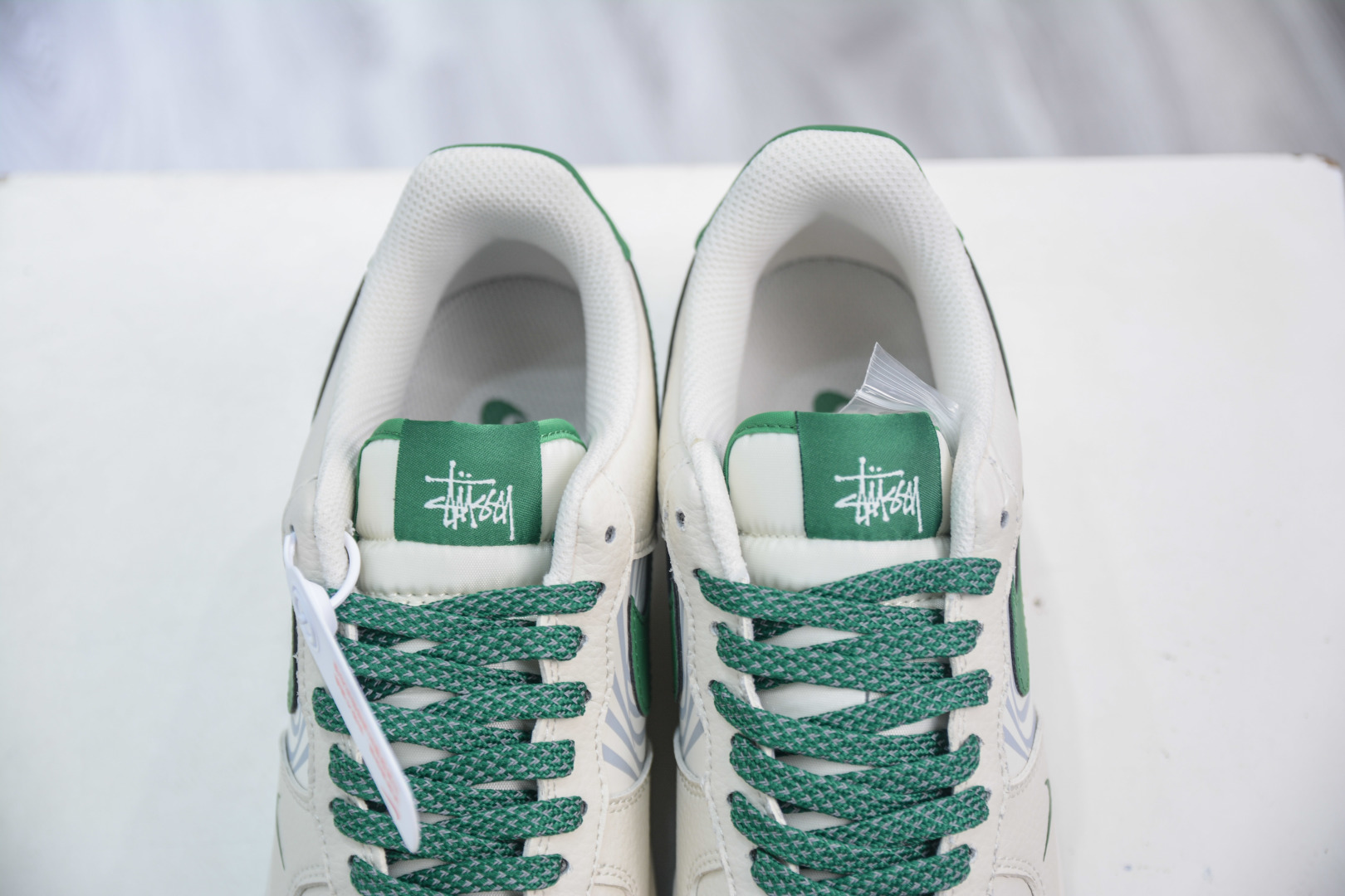 Stussy x Nike Air Force 1 Low White Green Sneaker, HJ3318-001, All Sizes 8 cmp i1753976217249 1067 0 7