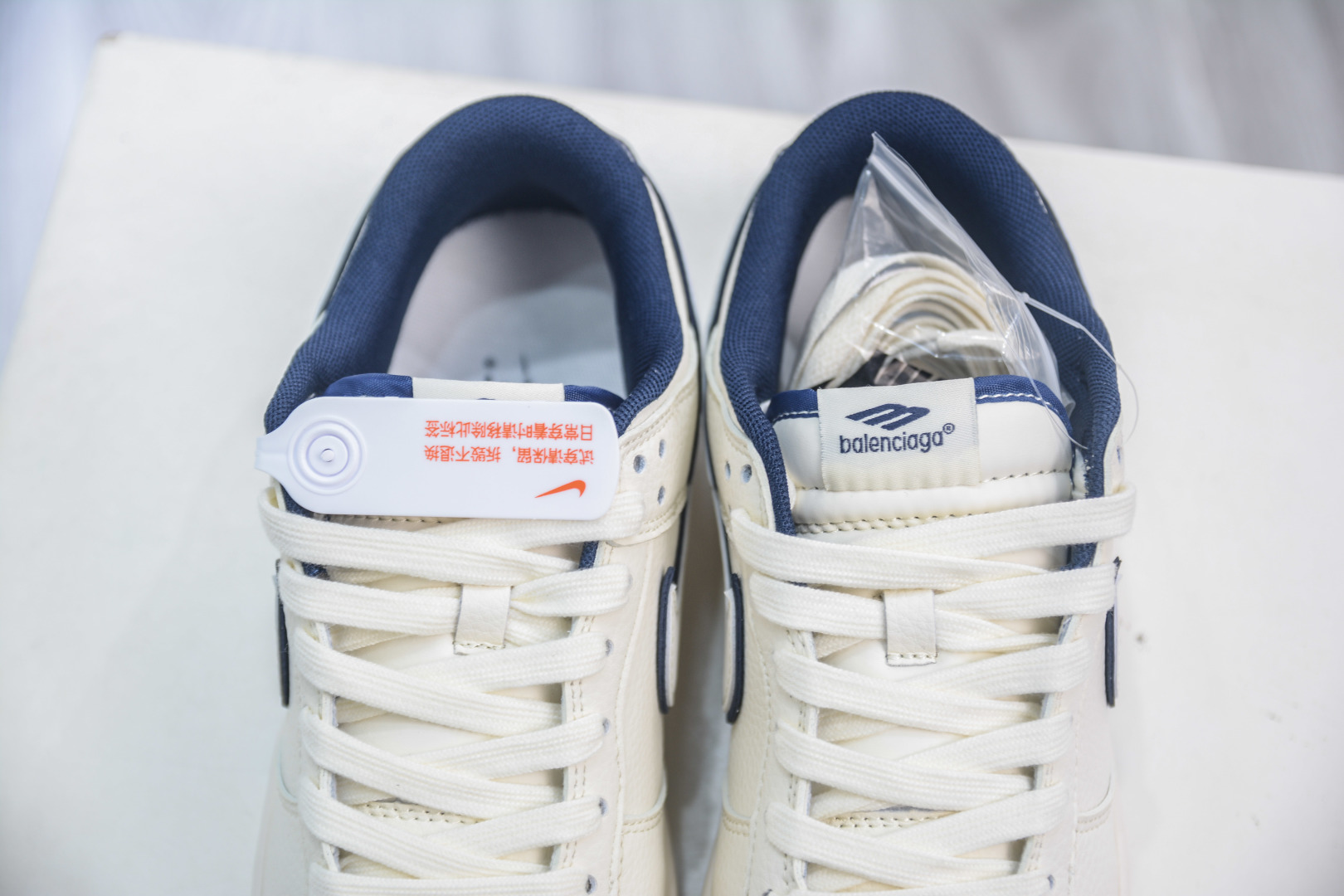 Nike SB Dunk Low x Balenciaga - Cream White and Deep Blue Collaboration 8 cmp i1753976266125 3292 0 7