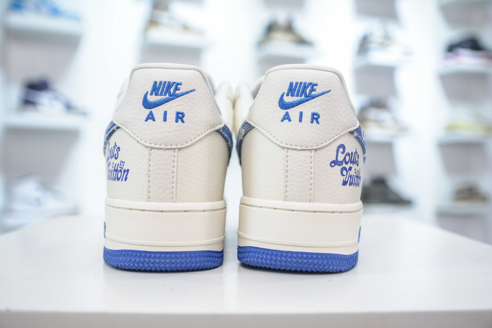 Nike Air Force 1 Low 07 x Louis VuittLV联名-米白蓝牛仔印花 DK0798-003