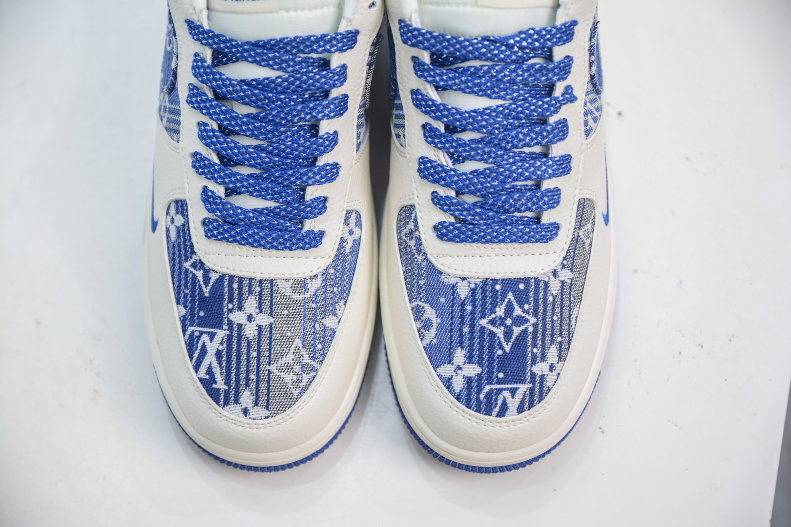 Nike Air Force 1 Low 07 x Louis VuittLV联名-米白蓝牛仔印花 DK0798-003
