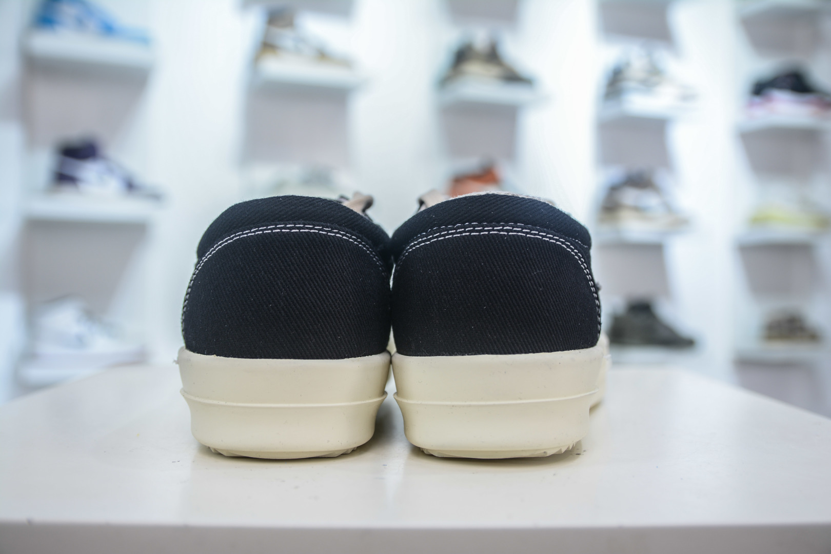 价格更正 RICK OWENS/RO Hollywood 欧文斯 帆布 圆头系带低帮板鞋