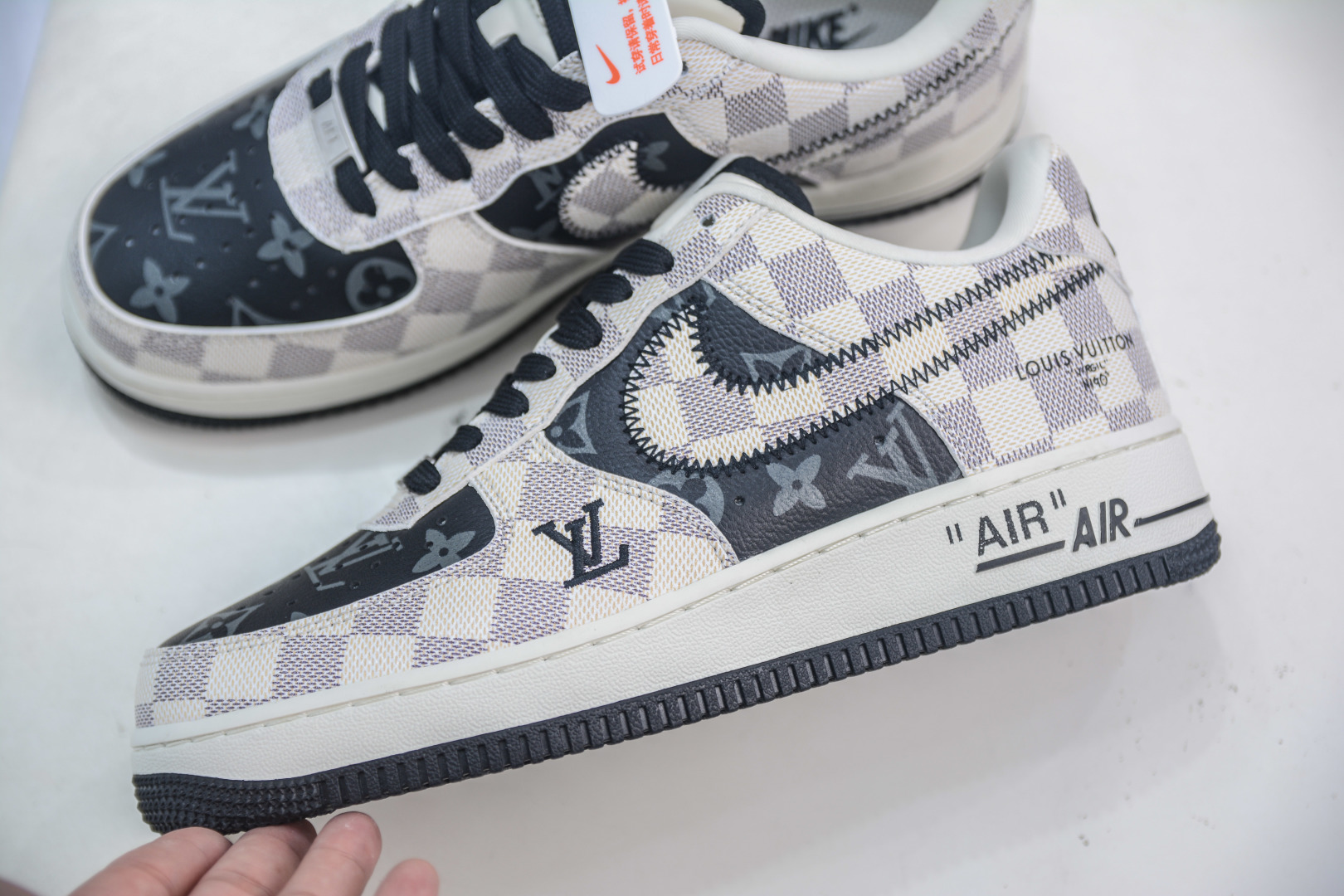 Nike Air Force 1 Low x Louis Vuitton Collab Sneakers - Grid Fog Grey 8 cmp i1754146692562 6347 0 6