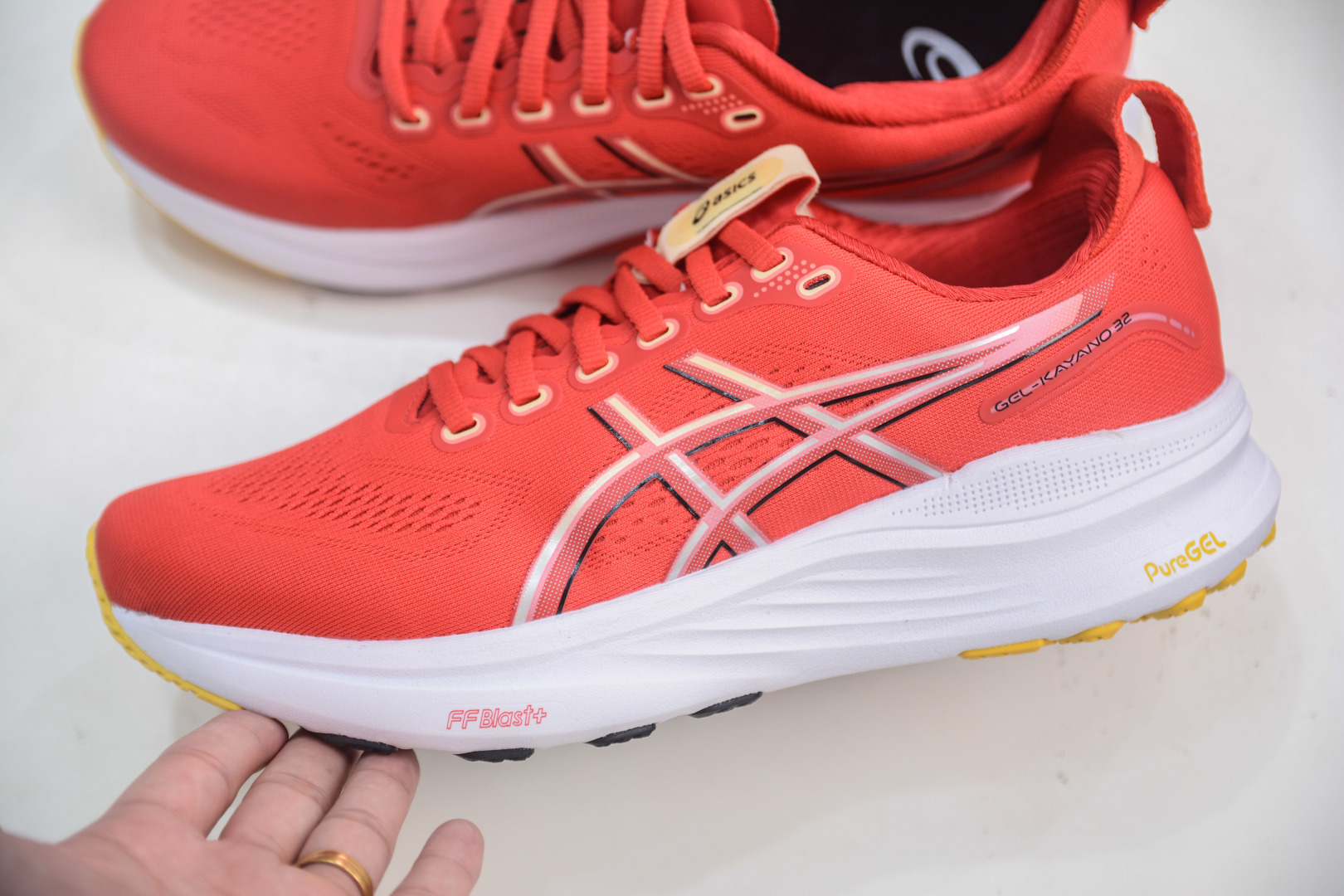 Asics Gel-Kayano 32 Red Running Shoes with FF Blast Plus Eco Cushioning 8 cmp i1754319708641 6550 0 6