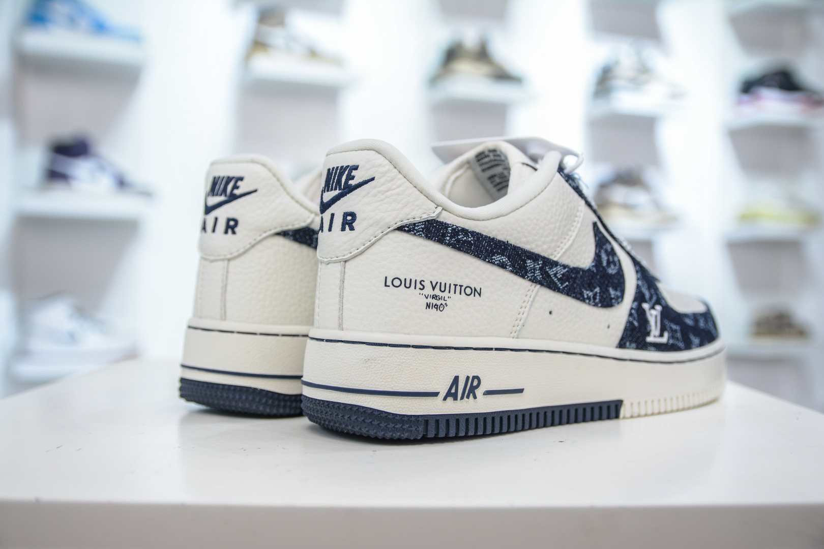 Nike Air Force 1 Low x Louis Vuitton White Black Denim Collaboration 6 cmp i1755306861231 9379 0 5