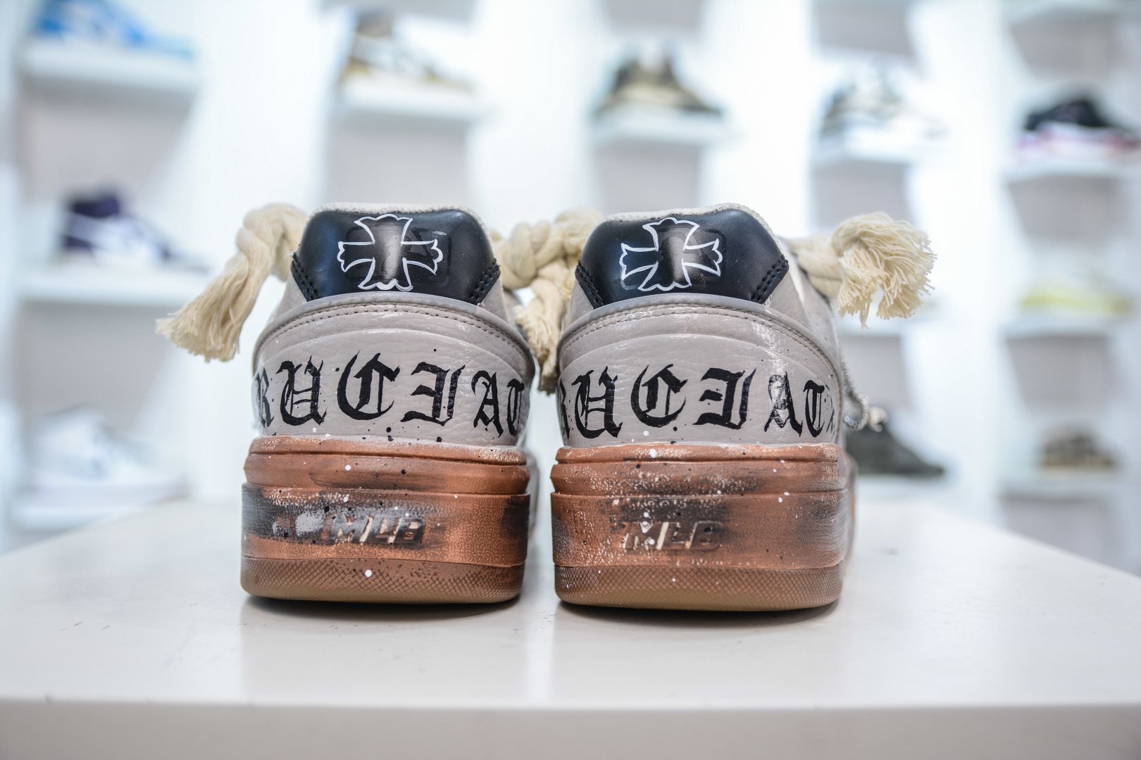 MLB NY Printed Chunky Sneakers with Custom Graffiti & Hidden 6cm Heel 3 cmp i1755307058403 8942 0 1