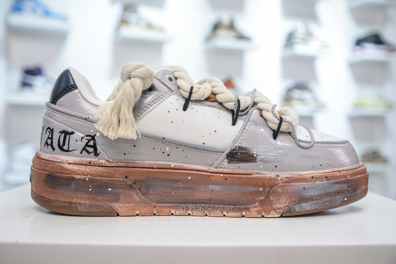 MLB NY Printed Chunky Sneakers with Custom Graffiti & Hidden 6cm Heel 4 cmp i1755307058456 2645 0 2