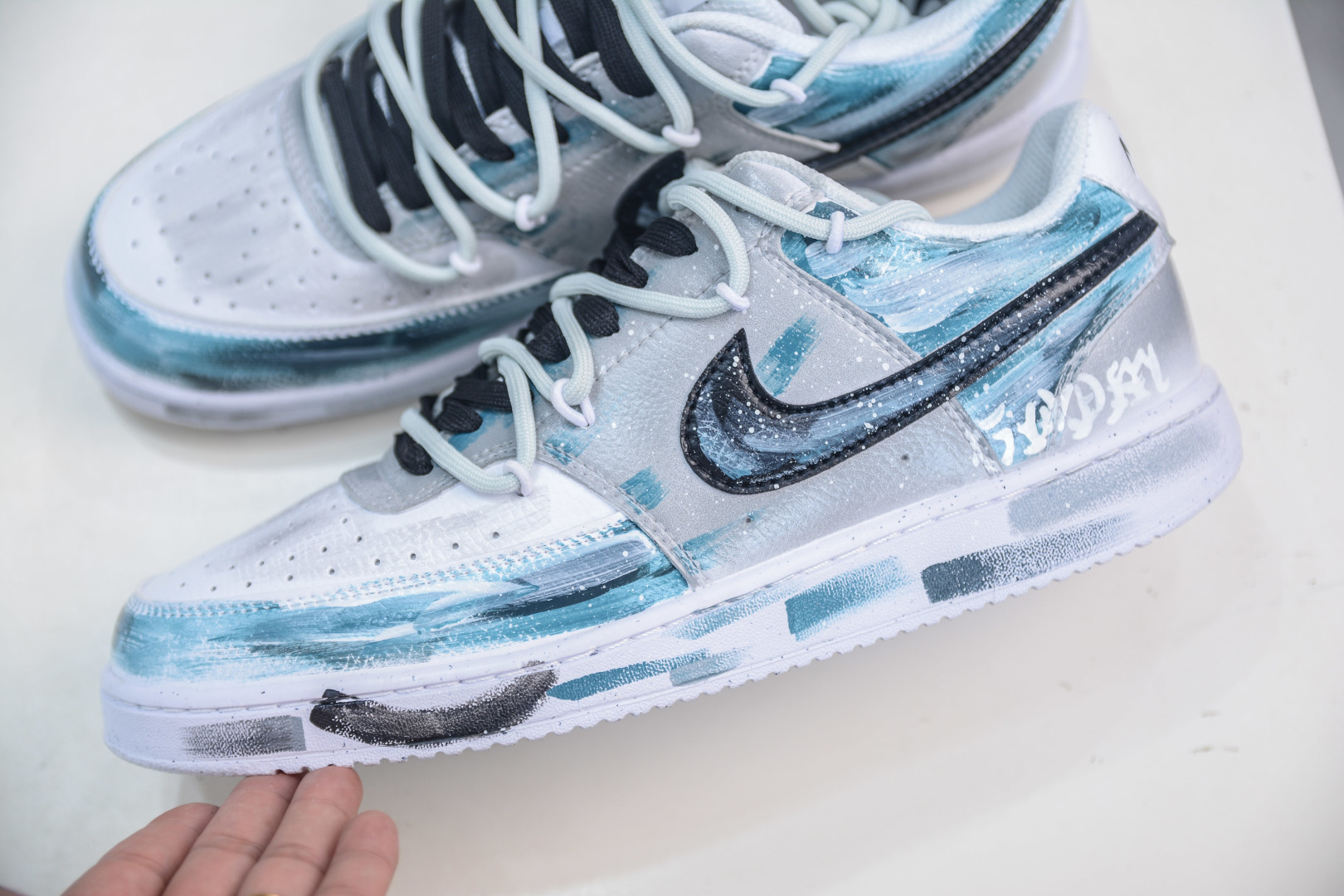Nike Court Vision Low Sneakers - Hand-Painted Graffiti, Comfortable and Stylish 8 cmp i1755364740495 6991 0 6
