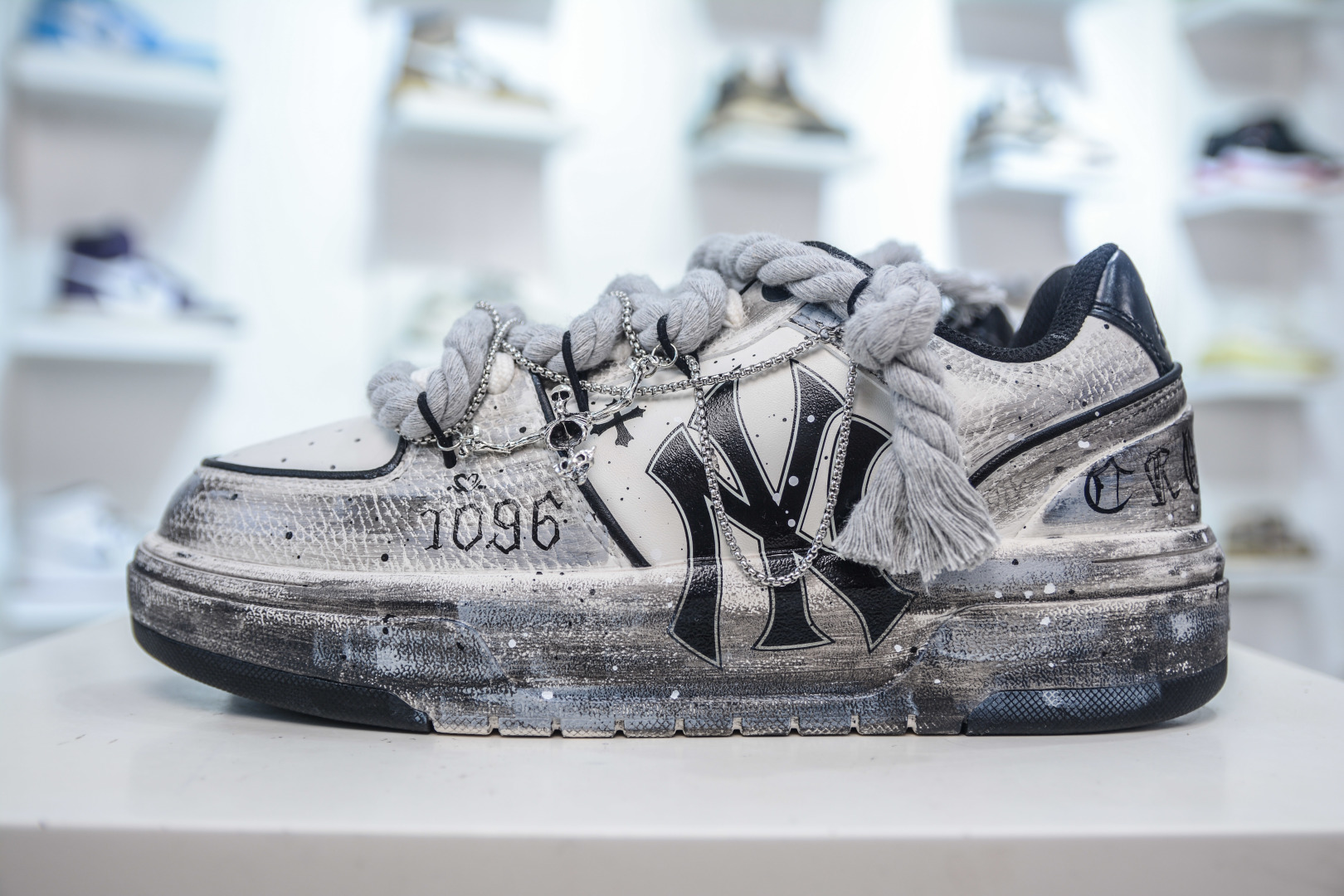 MLB NY Yankees Graffiti Chunky Sneakers - Hidden Heel, Custom Design 1 cmp i1755364798165 2017 0 0