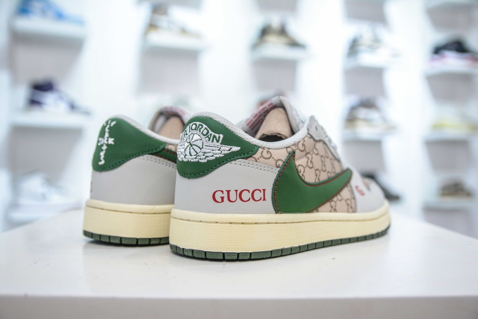 TS x Air Jordan 1 Low Gucci Custom - Gray Khaki Green, Premium Leather 6 cmp i1755447876314 3947 0 5