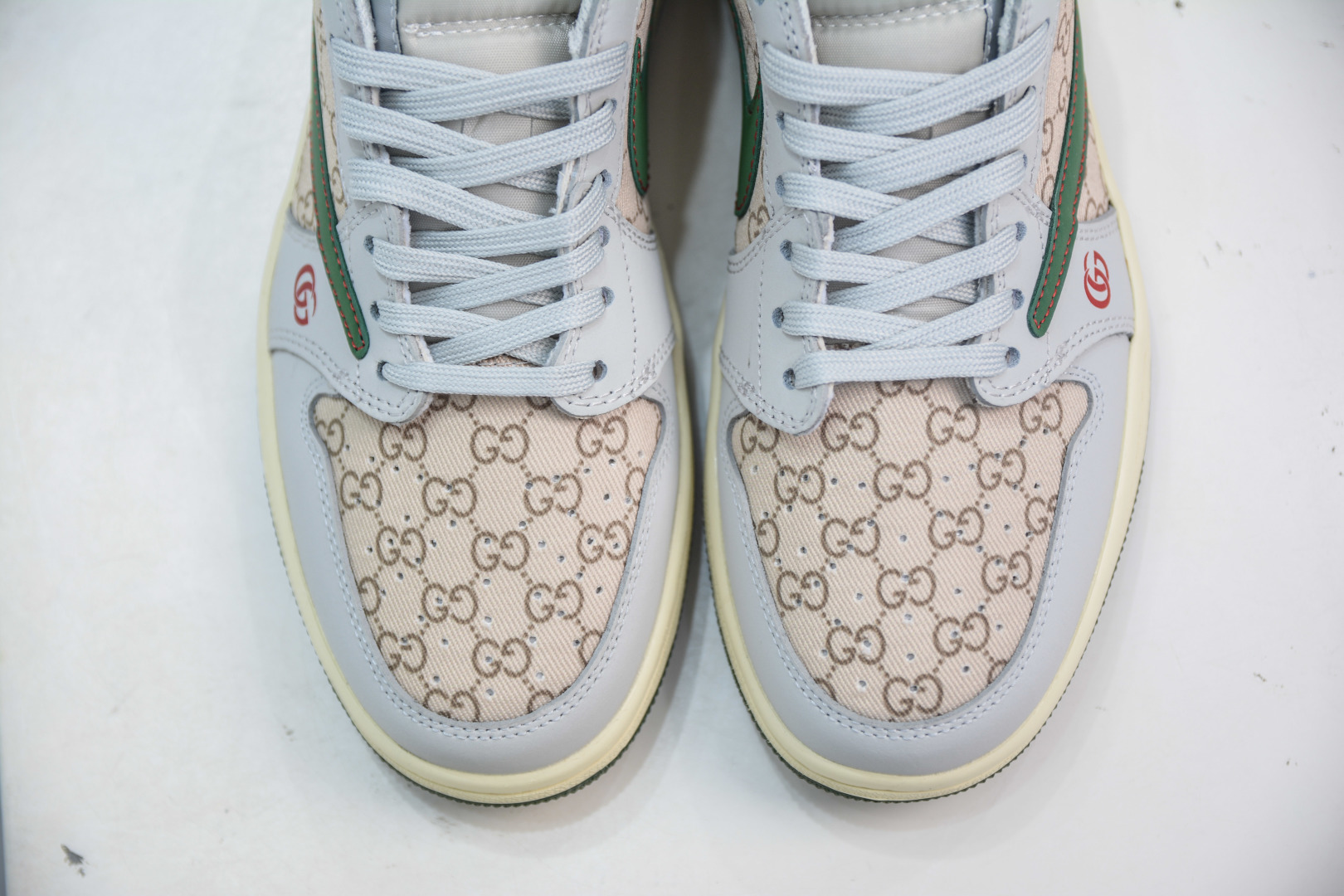 TS x Air Jordan 1 Low Gucci Custom - Gray Khaki Green, Premium Leather 9 cmp i1755447876315 5457 0 8