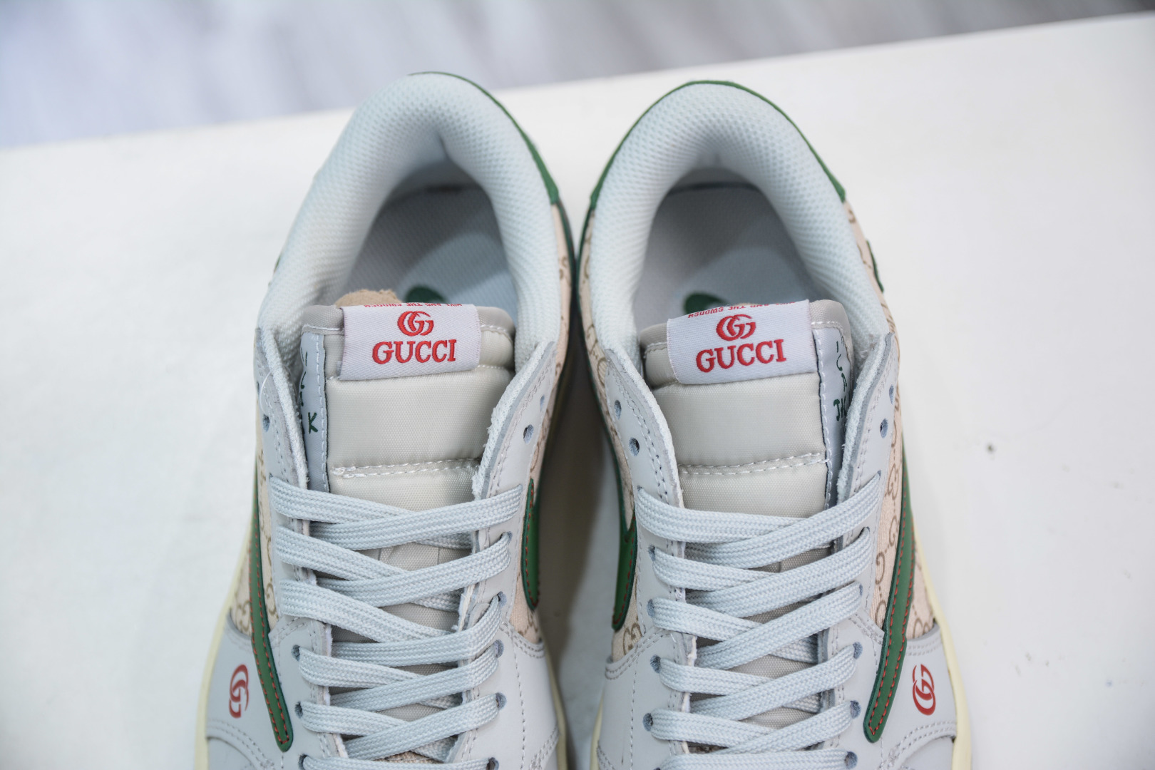 TS x Air Jordan 1 Low Gucci Custom - Gray Khaki Green, Premium Leather 8 cmp i1755447877330 4122 0 7