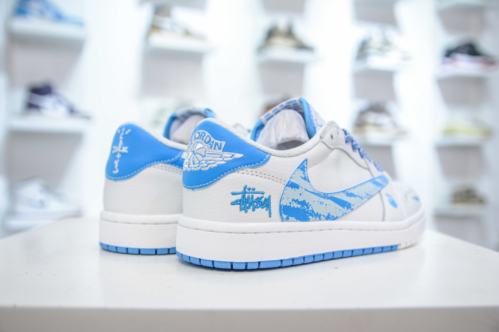 TS x Air Jordan x Stussy Air Jordan 1 Low 'Ice Blue' Custom Sneakers 6 cmp i1755536339814 8349 0 5